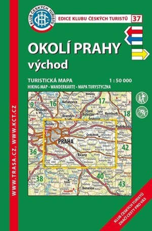 Product detail of Okolí Prahy - východ 1:50 000/KČT 37 Turistická mapa
