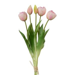 Product detail of Umělý svazek tulipánů světle růžová, 38 cm