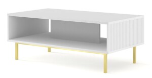 Product detail of ARTBm Konferenční stolek RAVENNA B 90 | bílá matná Provedení: Bílá matná / zlatá podnož