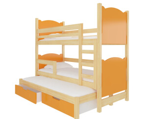 Product detail of ArtAdrk Dětská patrová postel LETICIA Barva: borovice / oranžová