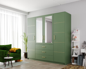 Product detail of ArtStol Šatní skříň BALI 2 D4 | zelená