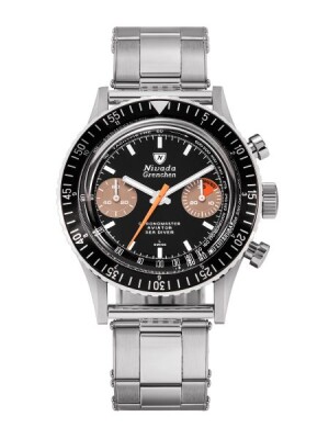 Product detail of Nivada Grenchen Chronomaster White Orange Boy Inter. Bezel - Manual - Oyster