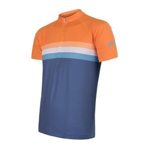 Product detail of Sensor Cyklo Summer Stripe modro/oranžový pánský dres krátký rukáv