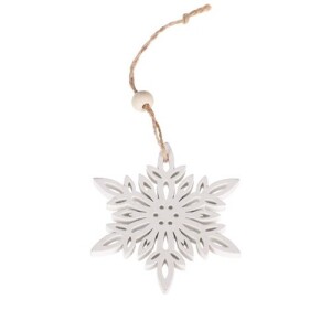 Product detail of Dřevěná vánoční ozdoba Star, bílá, 8 ks