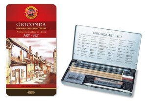 Product detail of Koh-i-noor kreslířská umělecká souprava GIOCONDA pro suchou kresbu 10 ks v plechové krabičce