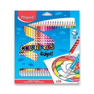 Product detail of Maped - Bezdřevé pastelky Color´Peps Oops s gumou 24 ks
