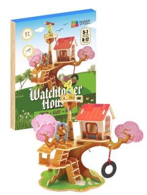 Product detail of NiXiM Dřevěné 3D puzzle - Domeček Rozhledna