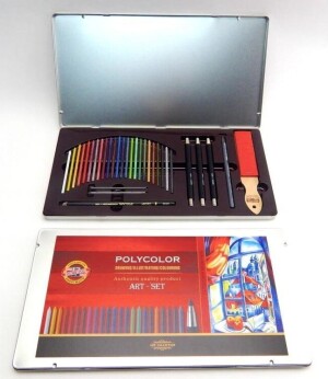 Product detail of Koh-i-noor pastelky umělecké POLYCOLOR kreslířská sada 32 ks v plechové krabičce