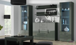 Product detail of Artcam Obývací stěna SOHO 3 Barva: Šedý/šedý lesk