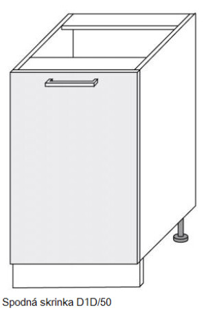 Product detail of ArtExt Kuchyňská linka Brerra - lesk Kuchyně: Spodní skříňka D1D/50 / (ŠxVxH) 50 x 82 x 50 cm