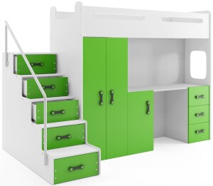 Product detail of BMS Dětská patrová postel se stolkem MAX 4 Barva: Zelená