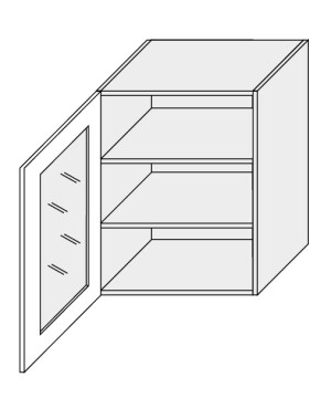 Product detail of ArtExt Vrchní kuchyňská skříňka Napoli W2S / 60 POVRCHOVÁ ÚPRAVA DVÍŘEK: LESK, BAREVNÉ PROVEDENÍ KORPUSU: GREY