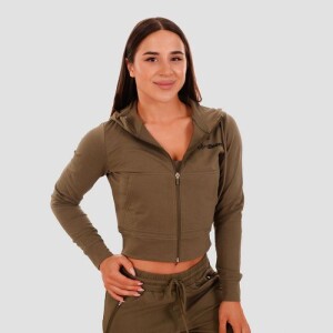 Product detail of GymBeam Dámská mikina Zip-up TRN olive