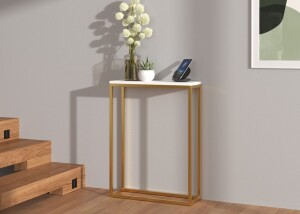 Product detail of ArtAdrk Příruční stolek LUCAS | zlaté nohy Barva: Bílá