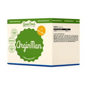 Product detail of GreenFood Man + Pillbox Arginin 120 kapslí TribuMaca 90 kapslí