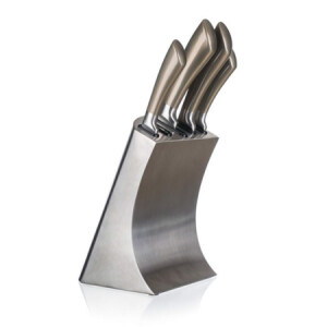Product detail of Banquet Sada nožů Metallic Platinum, 5 ks a nerezový stojan