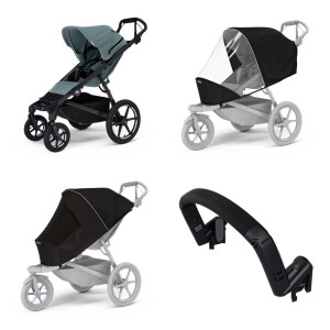 Product detail of Městský kočárek Thule Urban Glide 4-wheel Mid blue + madlo + pláštěnka + moskytiéra