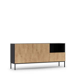 Product detail of Artelta Komoda LANZZI 180 Barva: Černá / dub artisan