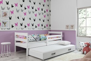 Product detail of BMS Dětská postel s přistýlkou ​​ERYK 2 | bílá 90 x 200 cm Barva: Bílá / bílá, Rozměr: 200 x 90 cm