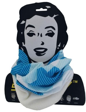 Product detail of Sulov Sportovní šátek s FLÍSEM - modro-bílý