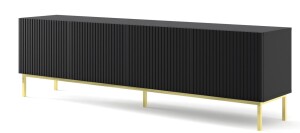 Product detail of ARTBm TV stolek RAVENNA B 4D 200 | černá matná Provedení: Černý mat / zlatá podnož
