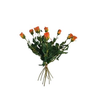Product detail of Umělá květina poupě Růže oranžová, 64 cm, 9 ks