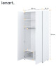 Dig-net nábytek Šatní skříň Lenart BED CONCEPT BC-20 | bílá - thumb (6)