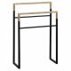 SAPHO Ska308 Ska stojan na ručníky 55 x 80 x 20 cm, černá mat/dub - thumb (0)