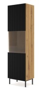 ARTBm Vitrína RAVENNA B 1DS 60 | dub artisan / černá matná Provedení: Dub artisan / černý mat / zlatá podnož - thumb (2)
