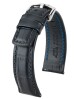 Řemínek Hirsch Grand Duke - černý - 22 mm - L – Standardní délka (doporučujeme) - 20 mm - Stříbrná - thumb (0)