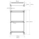 SAPHO XR608 X-Round E skleněná polička trojitá s hrazdou 38 x 67,5 x 13 cm - thumb (1)