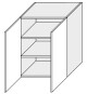 ArtExt Kuchyňská skříňka horní, W3 / 60 Rimini Barva korpusu: Bílá - thumb (1)