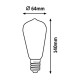 Rabalux Dekorativní LED filament žárovka s točeným vláknem, kouřového zabarvení skla, E27, ST64, 5W, 200lm, 2200K, 20000h. - thumb (1)