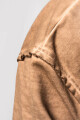 Pánská mikina Nebbia  Washed-off Zip Up Hoodie GYM BRO Light Brown M - thumb (2)