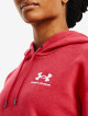 Under Armour mikina s kapucí Essential Fleece Hoodie-RED 1373033-638 - thumb (2)
