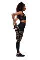 Nebbia dámské legíny Intense Gold print 827 černé - thumb (2)