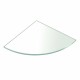 SAPHO 23487 police rohová, čtvrtkruhová 20 x 20 x 0,8 cm, čiré sklo - thumb (0)