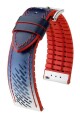 Řemínek Hirsch Soccer - tmavě modrý - 20 mm - L – Standardní délka (doporučujeme) - 18 mm - Stříbrná - thumb (0)