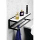 SAPHO Ska401 Ska nástěnná police 45 x 14 x 16 cm, černá mat s bílou MDF deskou  - thumb (3)