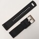 Silikonový řemínek, černý se stříbrnou sponou - 22 mm - thumb (1)