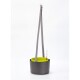 Plastia Samozavlažovací závěsný květináč Berberis antracit + zelená, pr. 26 cm - thumb (0)
