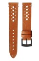 Kožený řemínek Biatec | Zlatohnědý Racing - 20 mm - Stříbrná - thumb (4)