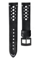 Kožený řemínek Biatec | Černý Racing - 20 mm - Stříbrná - thumb (4)