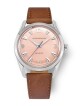 Nivada Grenchen Antarctic 35 mm Salmon - Black leather White Stitching - thumb (6)