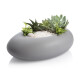 Tescoma Oválný nízký květináč FANCY HOME Stones, šedá - thumb (1)