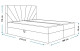 Elvisia Manželská postel EMMA Boxspring 6 | šedá/Jasmine 90 160 x 200 cm Provedení: Postel bez toppera - thumb (7)