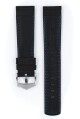 Řemínek Hirsch Mariner - černý - 22 mm - L – Standardní délka (doporučujeme) - 20 mm - Stříbrná - thumb (2)