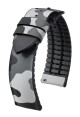 Řemínek Hirsch John - šedý - 22 mm - L – Standardní délka (doporučujeme) - 20 mm - Černá - thumb (0)