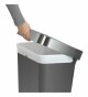 Pedálový odpadkový koš Simplehuman – 45 l, kapsa na sáčky, obdélníkový, šedý plast / nerez - thumb (5)