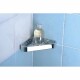 GEDY 3283 Smart rohová police do sprchy, 17 x 3 x 17 cm, stříbrná - thumb (1)